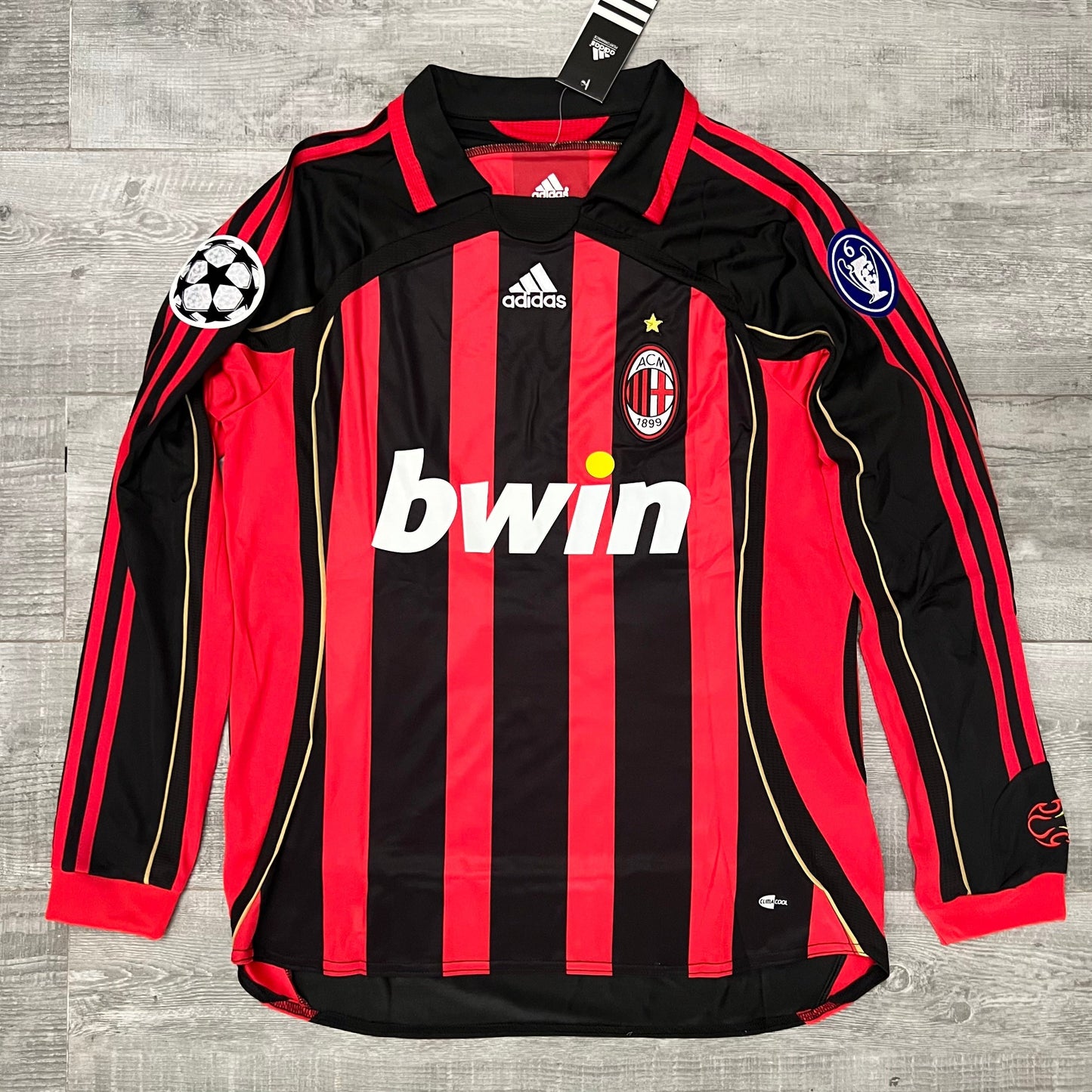 Ac Milan Kaka 2006-07 Football Shirt Long Sleeve Home Retro Soccer Jersey