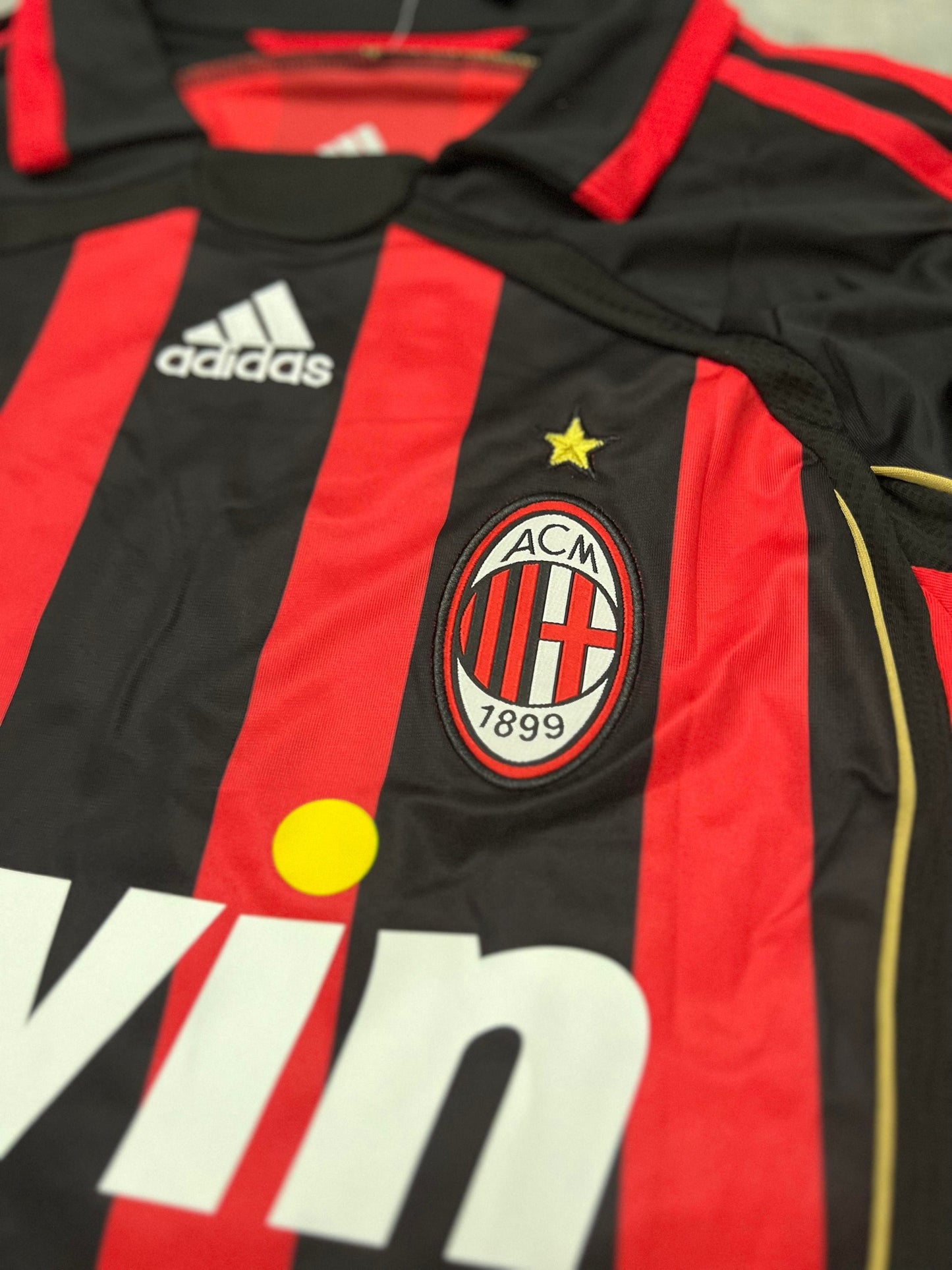 Ac Milan Kaka 2006-07 Football Shirt Long Sleeve Home Retro Soccer Jersey