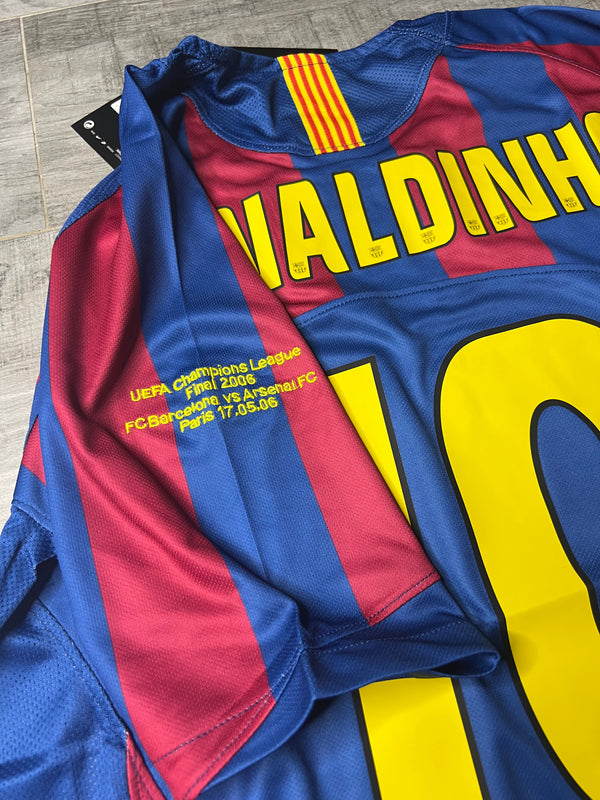 Fc Barcelona 2005-06 Jersey #10 Home Long Sleeve Football Shirt Ronaldinho